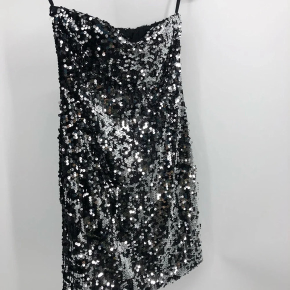 As u Wish small strapless sequin dress - Picture 1 of 5
